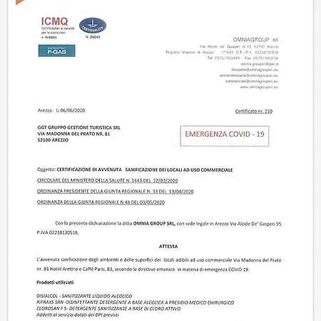 L'aretino Otel 3*
